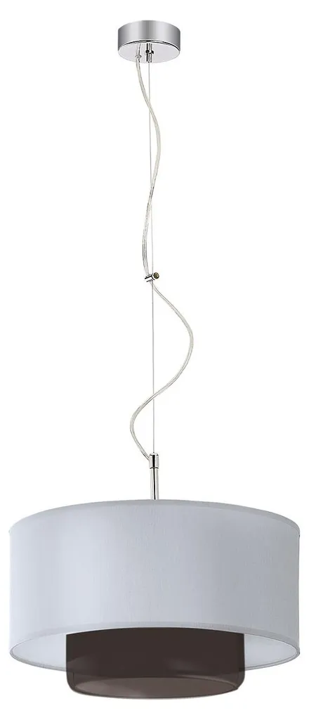 Luminaire de salon suspension AVEO Jupiter tissu E27 pour chambre 80cm