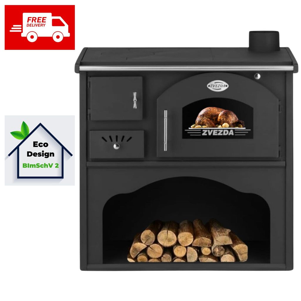 Küchenofen / Küchenhexe mit Backofen und Kochplatte Zvezda, Modell Classic GF, Leistung 5.9kW