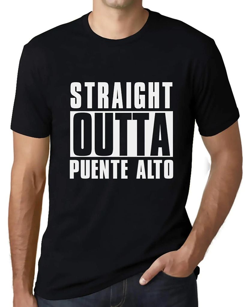 Herren Grafik T-Shirt Direkt aus Puente Alto – Straight Outta Puente Alto – Öko-Verantwortlich Vintage Jahrgang Kurzarm Lustige Druck Geburtstag