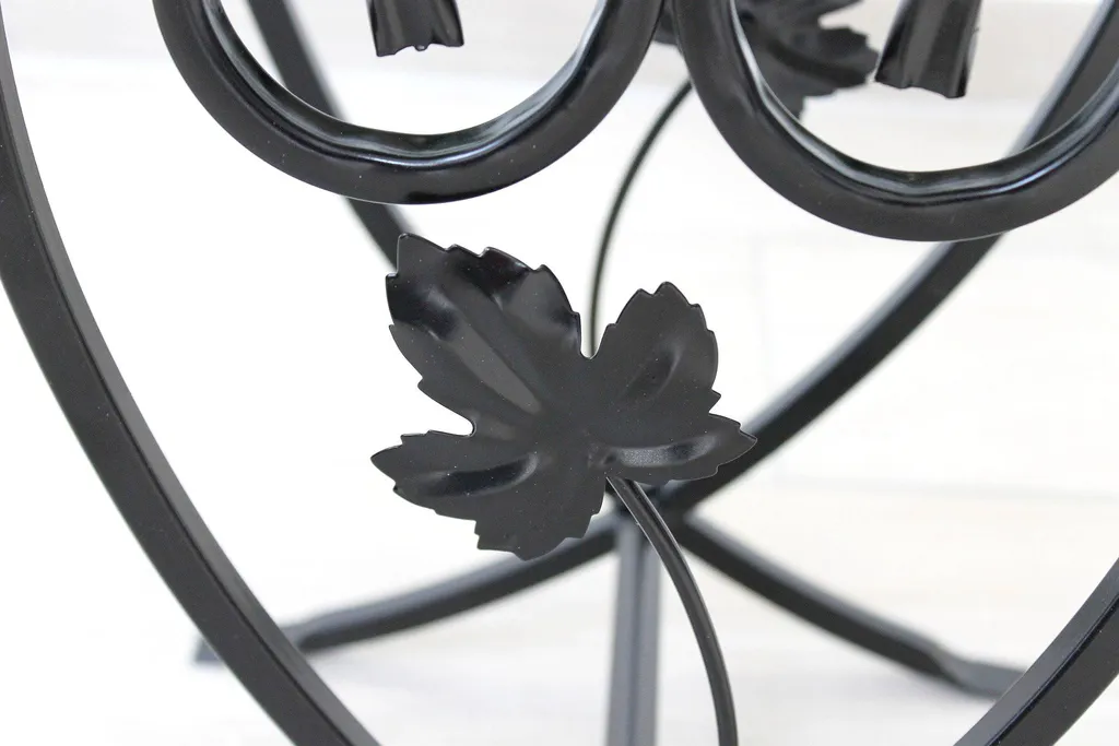 Sellette à Fleurs 49 cm Noire en Métal - Design Robuste et Moderne - 4