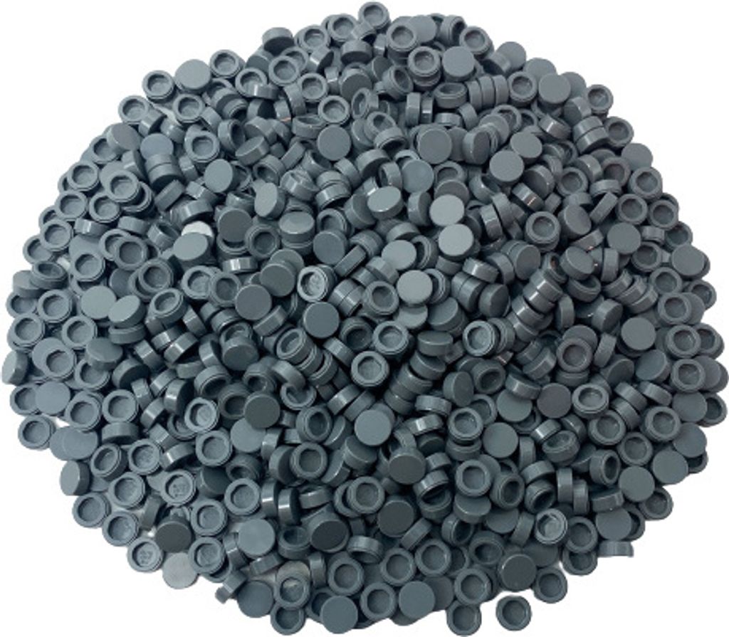 LEGO 1x1 Fliesen Rundfliesen Dunkelgrau - 98138 NEU! Menge 250x