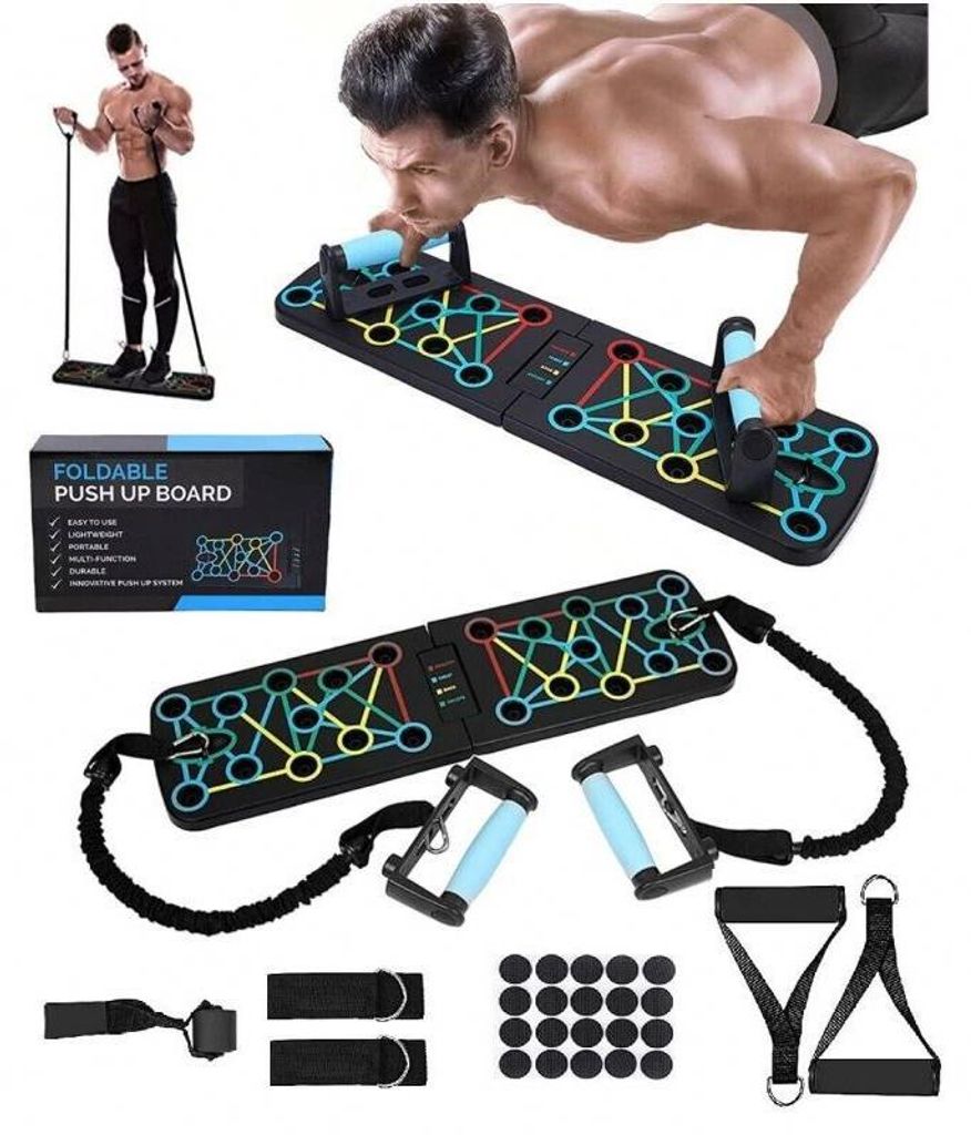 Skládací deska na kliky Bominfit Push-Up Board s odporovými Obrázek produktu 