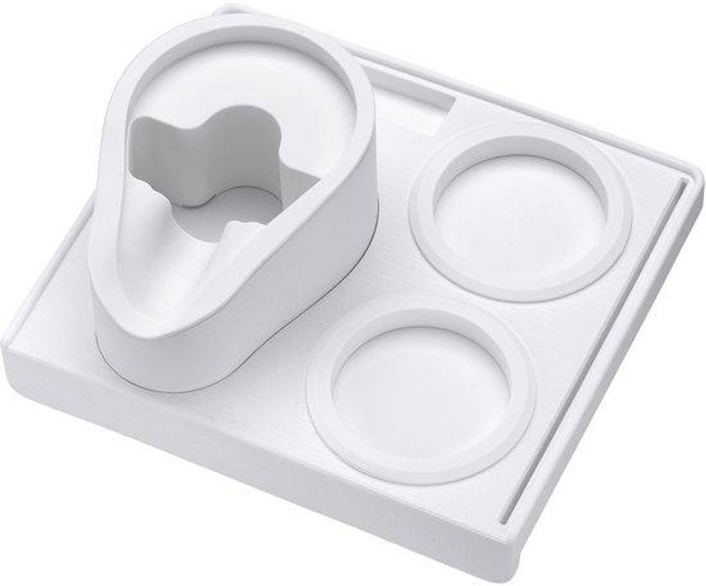 Kompakte Espresso-Stampstation 58mm, Anti-Rutsch-Silikon, Weiß