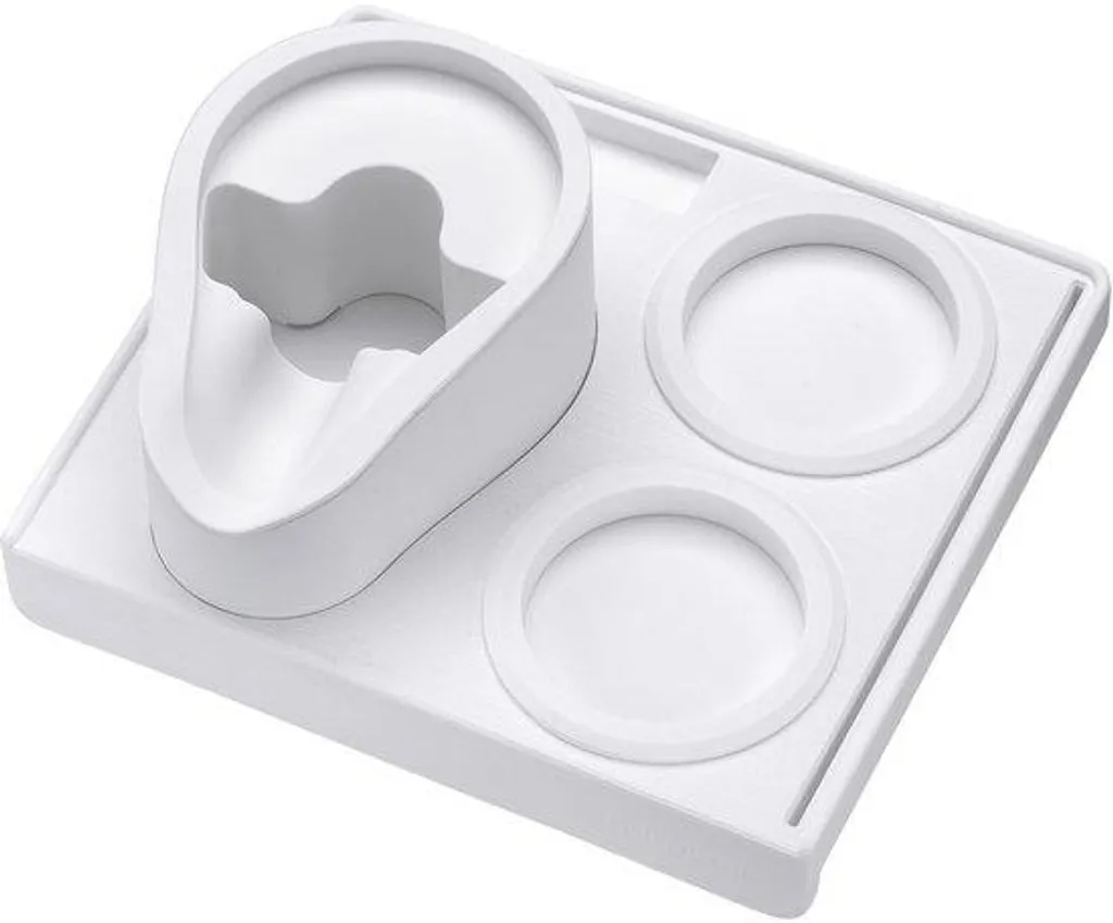 Tasseur à espresso 58mm compact en silicone blanc antidérapant de précision