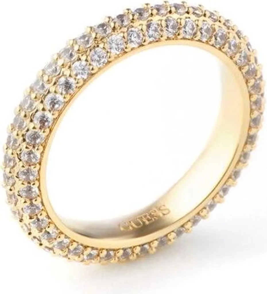 Anello scintillante placcato oro con zirconi Infinity JUBR04672JWYG - Circonferenza: 52 mm.