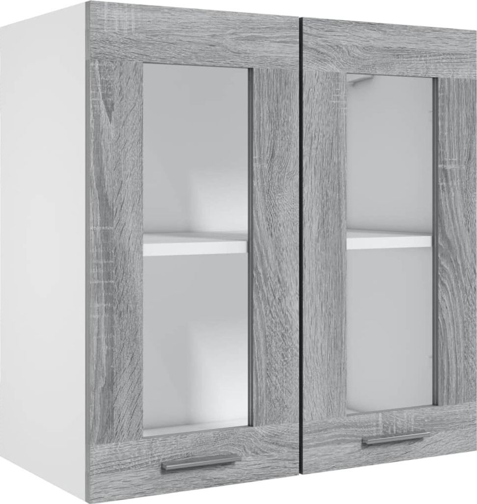 vidaXL Szafka ścienna Lyon Glass Grey Sonoma 60x31x60 cm Zdjęcie produktu 