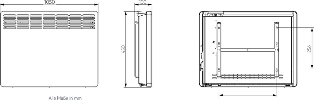Nástěnný konvektor 3000W, 230 V, š - Konvektor 3kW Obrázek produktu 6