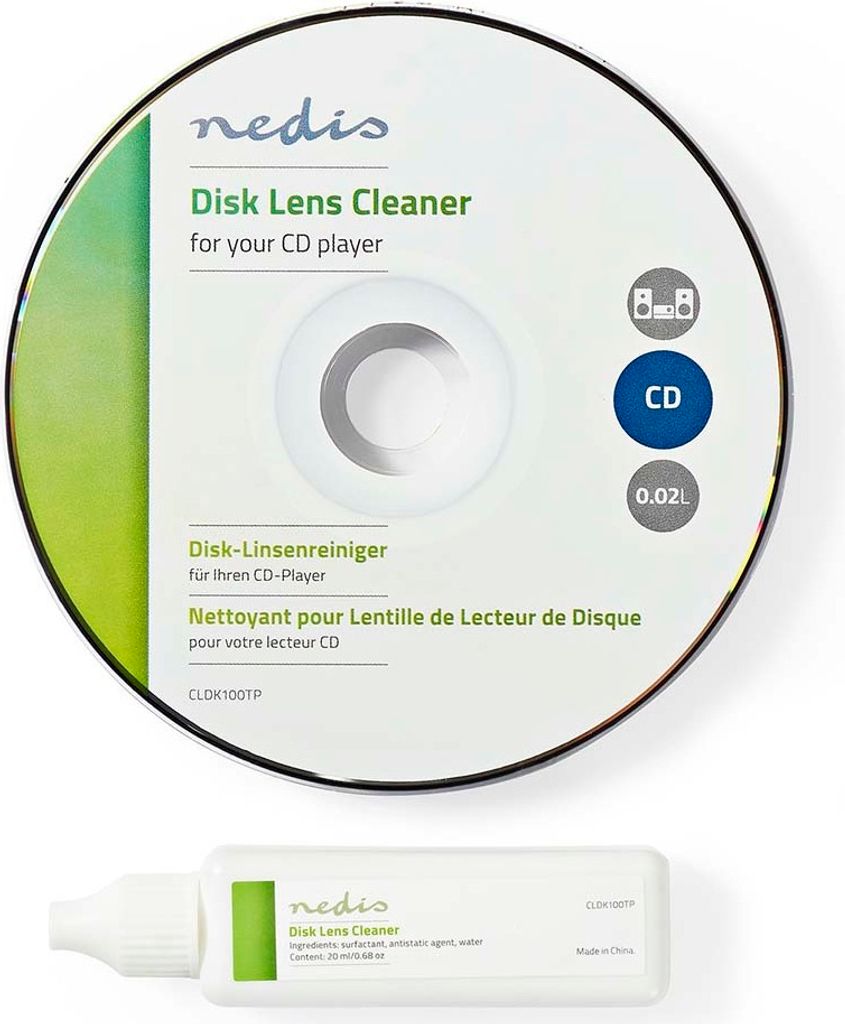 Nedis CD LinsenreinigerCleaner - Reinigungsdisk - 20 ml - Produktbild 