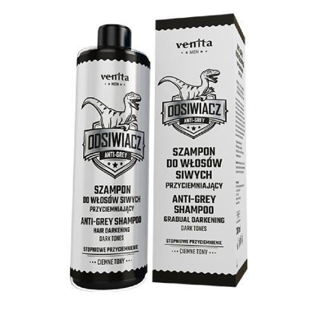 Venita Men Shampoo per capelli grigi scurente Toni scuri, Immagine del prodotto 
