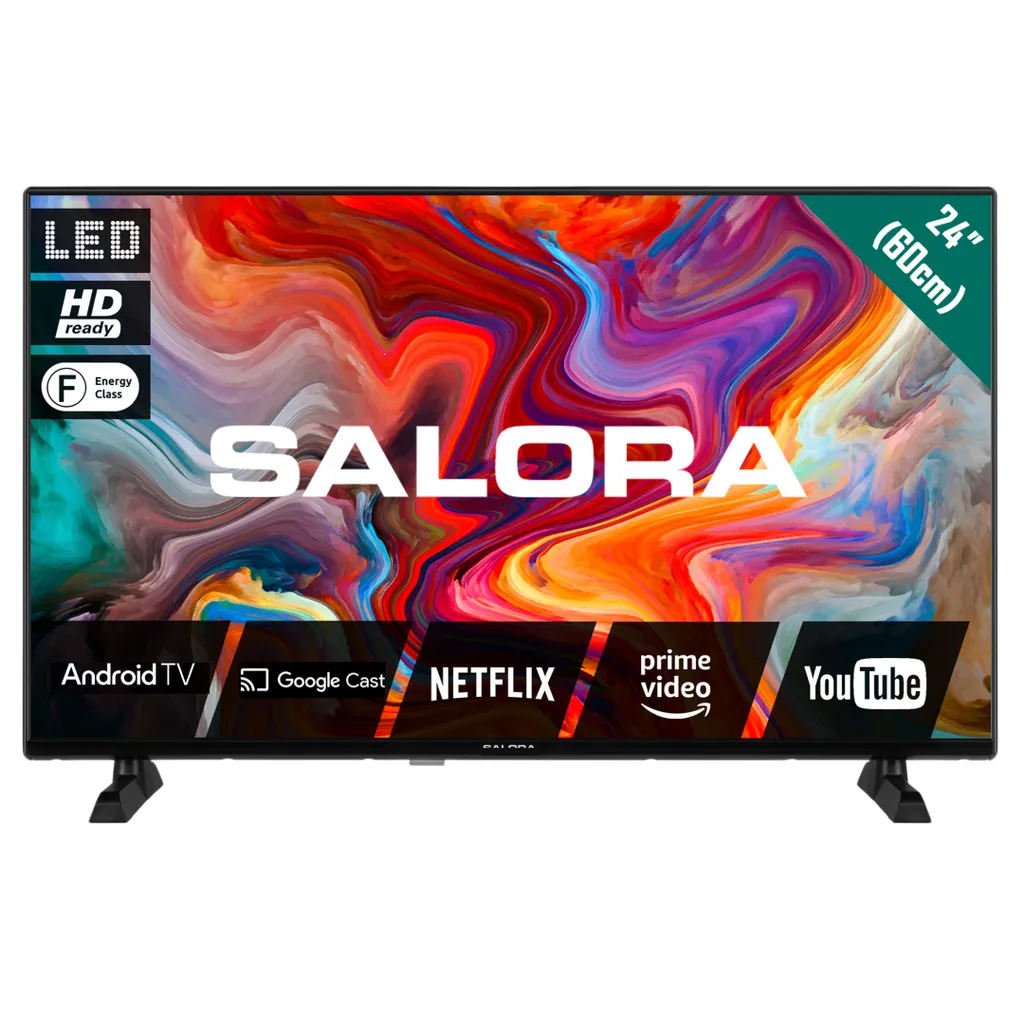 Salora SMART24TV Téléviseur Smart TV HD LED 24 Pouces Noir