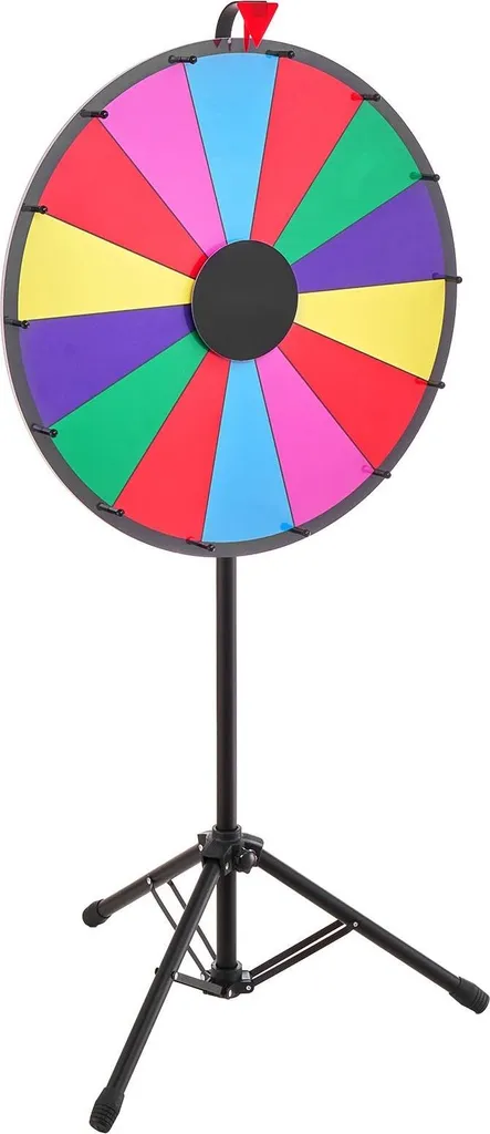 Roue de la fortune effaçable 14 segments avec marqueurs et éponge - 11