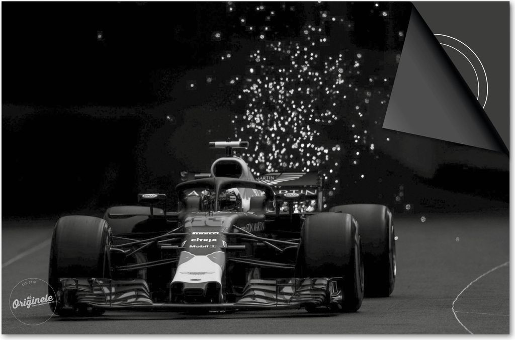 Induktionsschutz 77x51 - abdeckplatte Induktion matt- Dietrix Kochfeldschutz- Exklusive - Sport - Max Verstappen F1 Spark Schwarz Weiß