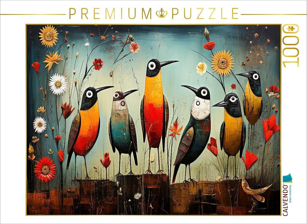 CALVENDO Puzzle Hey Freunde, was geht ab | 1000 Teile Lege-Größe 64x48cm Foto-Puzzle für glückliche Stunden