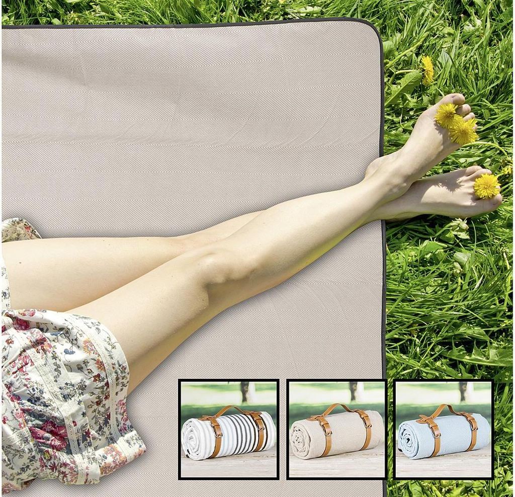Picknick - Decke mit Tragegurt  Maße ca. 2 x 2 Meter Produktbild 2