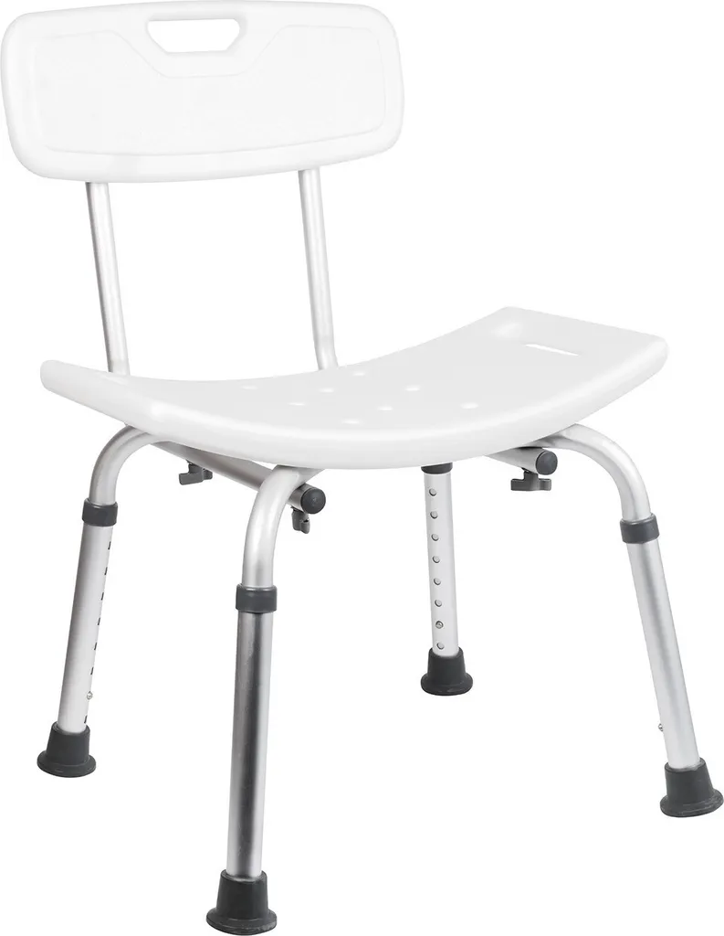 Évitez les chutes en douche avec cette chaise stable réglable 150 kg