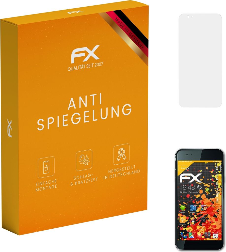 atFoliX FX-Antireflex 3x Schutzfolie kompatibel mit Gigaset ME Pure Displayfolie