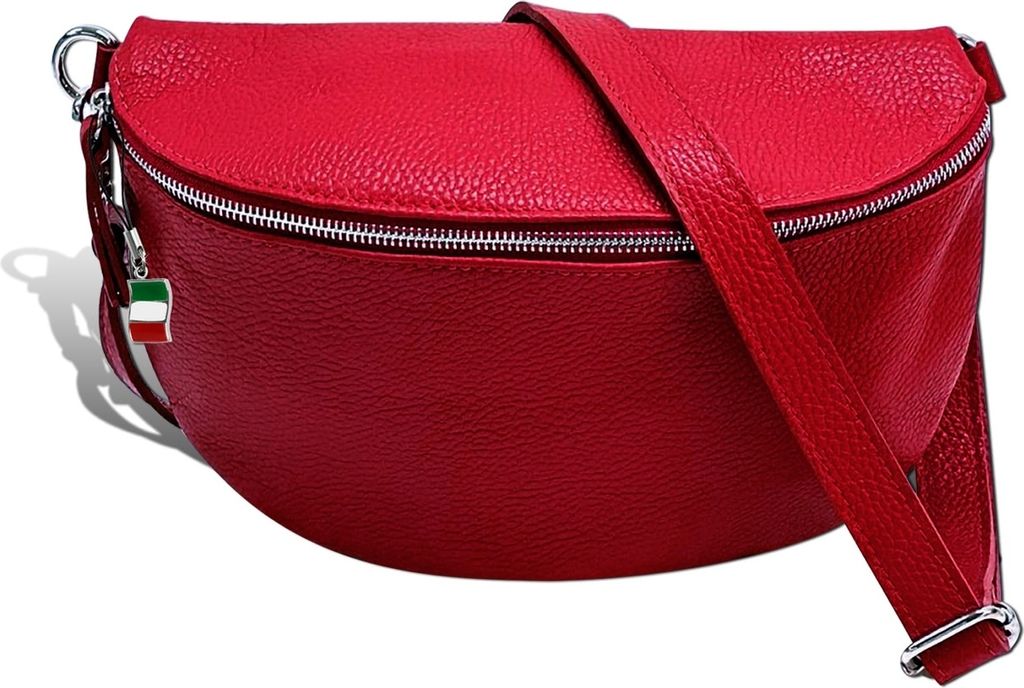 Gürteltasche rot Florence Tasche Tragegurt passend Leder D2OTF825R