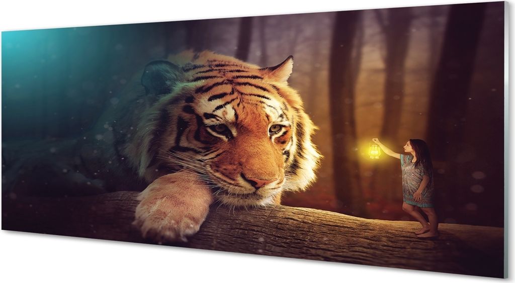 Glasbilder 125x50 Wandkunst Tiger woods Mann Produktbild 