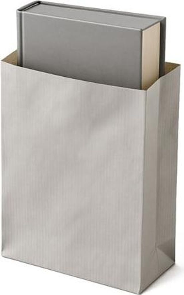 Kraft-Faltbeutel SILVER 240 x 410 + 75 mm
