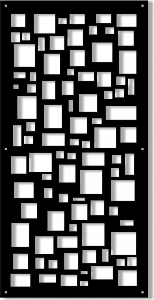 Panneau en PVC perforé Parasole 73x148 cm noir RANDOM - Brise-vue design