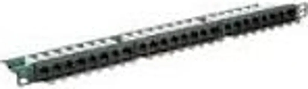 Support Keystone 19 pouces 24 ports châssis de brassage vide noir