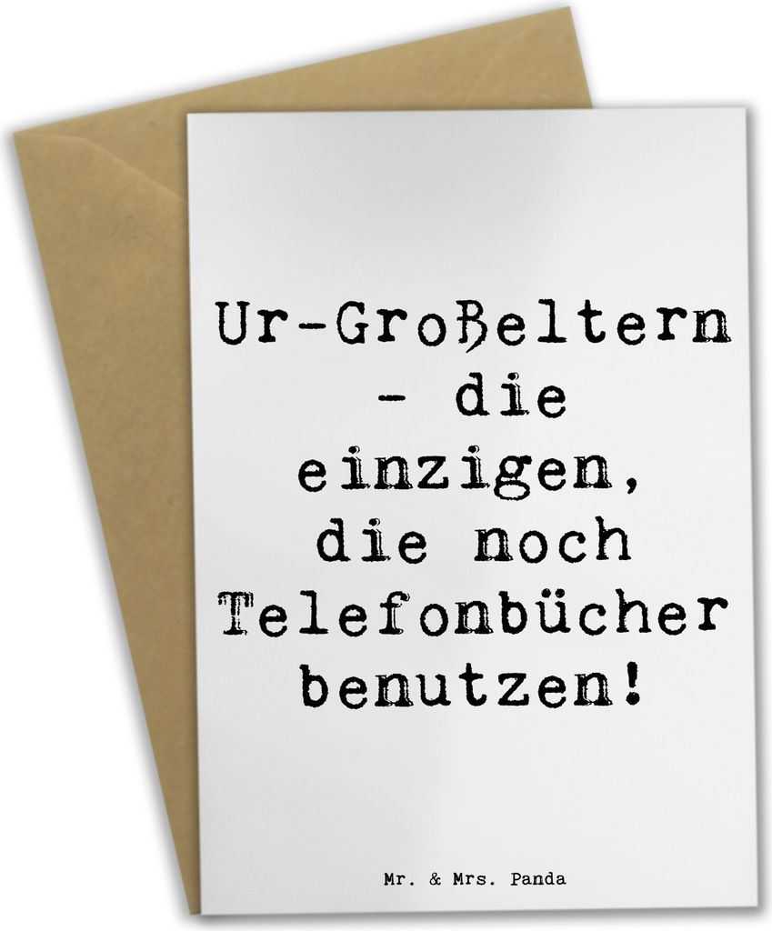 Mr. & Mrs. Panda Beileidskarte Spruch Ur-Großeltern Liebe - Weiß - Geschenk, Verwandte, Grußkarte, Klappkarte, glückwunschkarten, weihnachtskar...