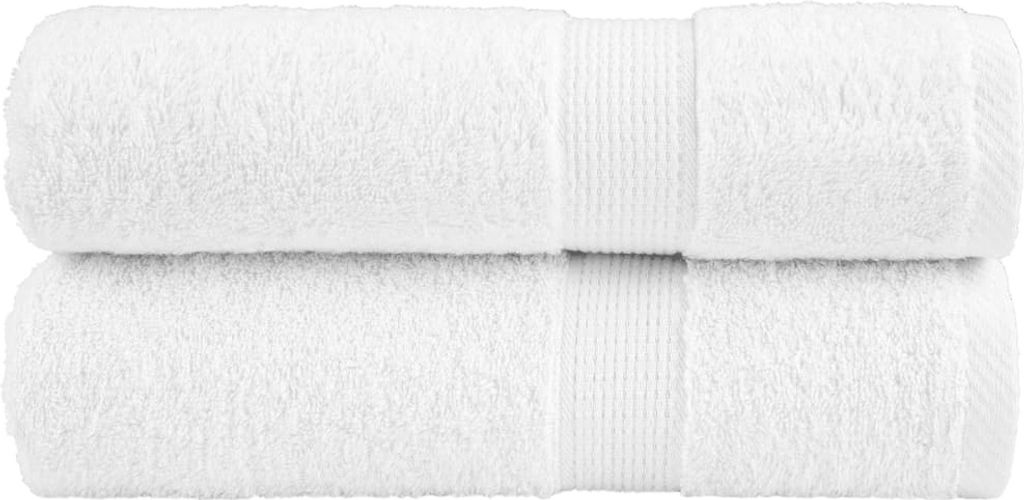 Premium Badetücher SOLUND 2 Stk. Weiß 100x150 cm 600 g/m²