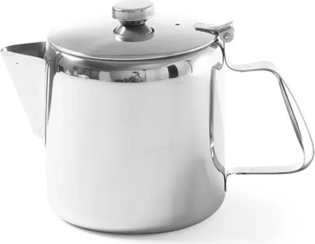 Cafetière Théière HENDI avec Couvercle à Charnière 0,9L en Acier Inox