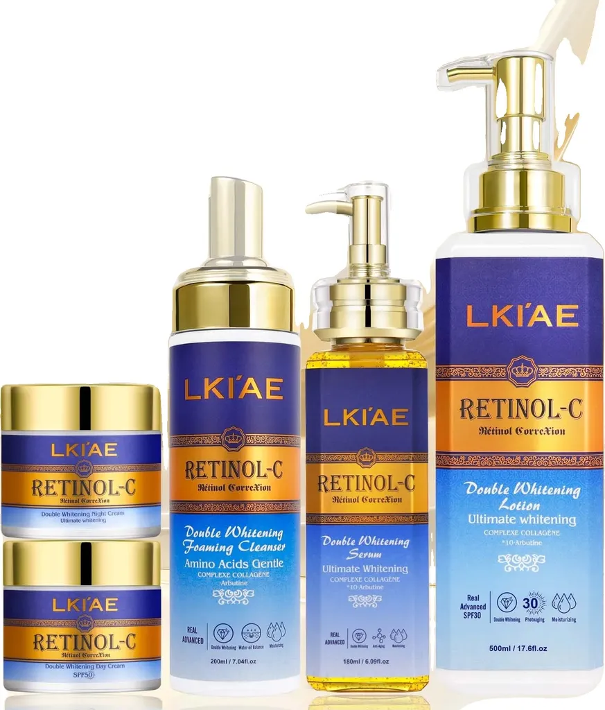 Coffret Éclaircissant Peau 5 en 1 - Soin Visage Complet et Solaire SPF 50