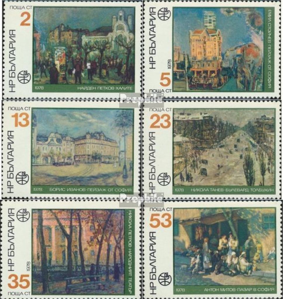 Briefmarken Bulgarien 1978 Mi 2694-2699 (kompl.Ausg.) postfrisch Briefmarkenausstellung