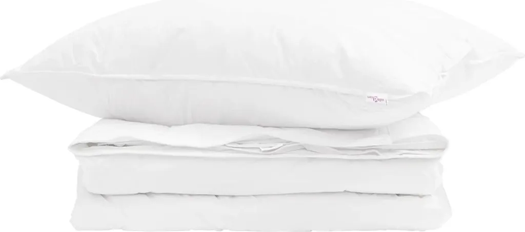 Piumone vidaXL 2 in 1 Piuma Bianca + 2 Cuscini | Stile e Comfort