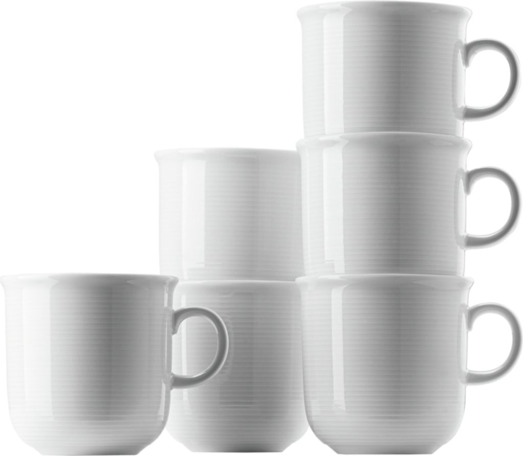 Thomas Trend weiss Becher mit Henkel groß 0,36 l Set6 Produktbild 