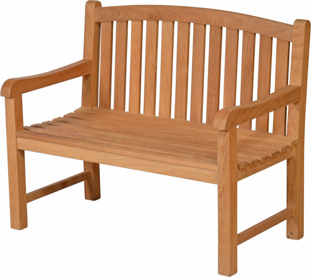 Gartenbank Kleine Teakholzbank 80 cm als wetterfestes Holzbänkchen für Kinder unbehandelte Kinder-Teakbank im klassischen Design