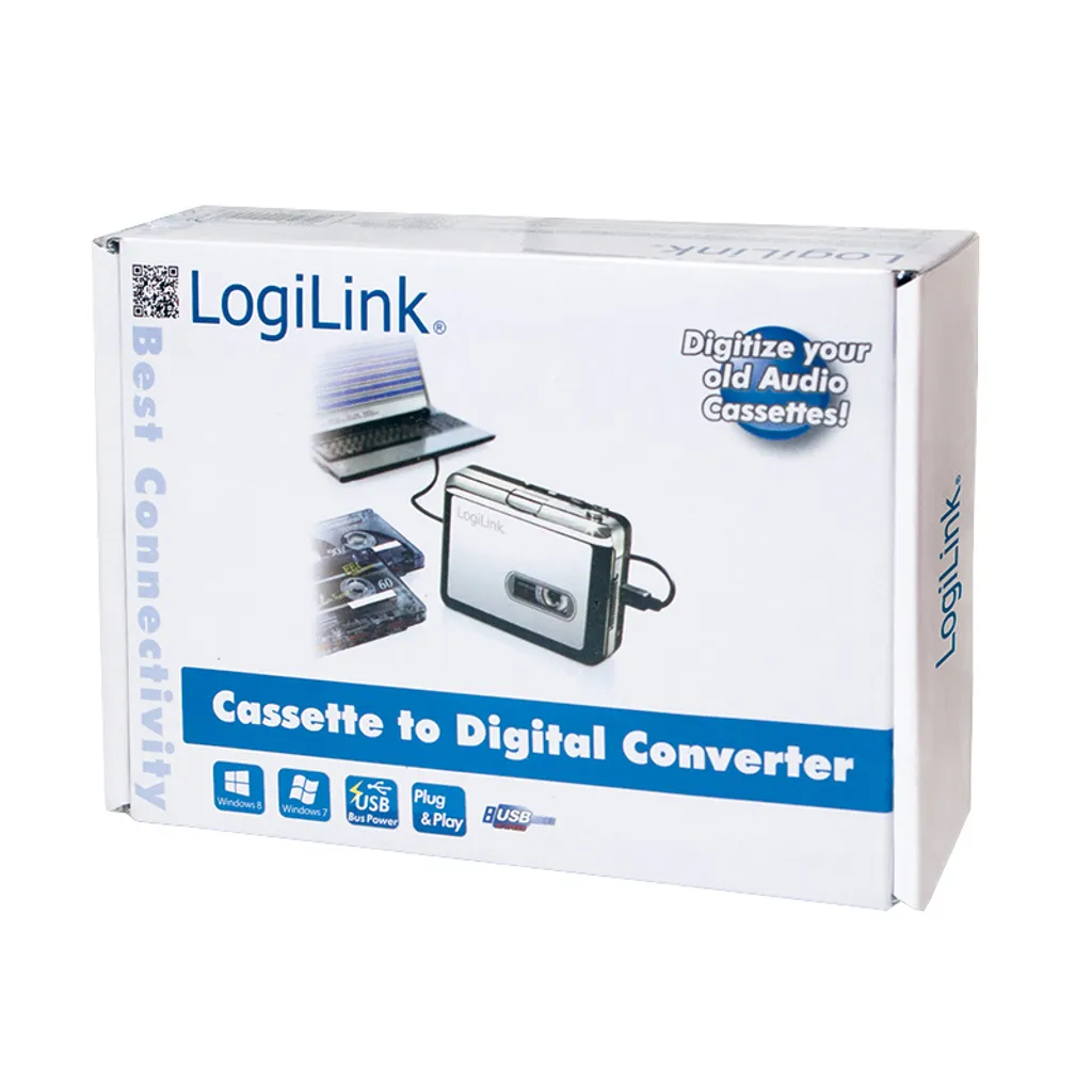 Lecteur Cassette USB LogiLink Plug and Play avec Sortie Audio Stéréo