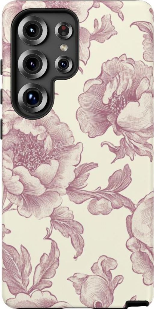Elegantes viktorianisches Blumenmuster – Hülle Kompatibel mit Samsung Galaxy S25 Ultra
