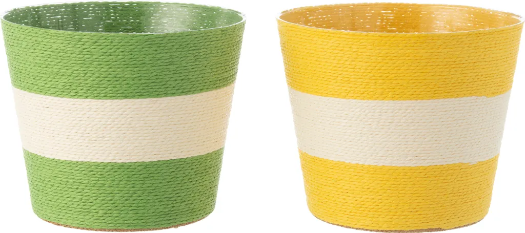 Aménager votre Intérieur avec le Grand Cache-pot J-Line Jaune et Vert