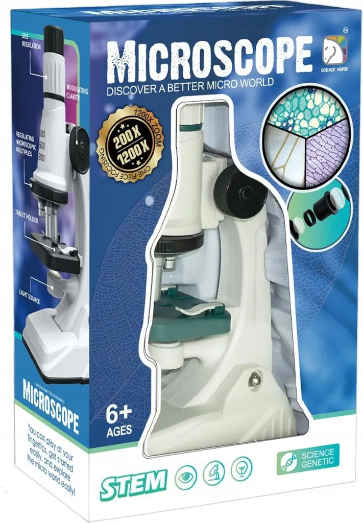 Microscope Scientifique Easy Zoom Grandissant Haute Résolution Enfant