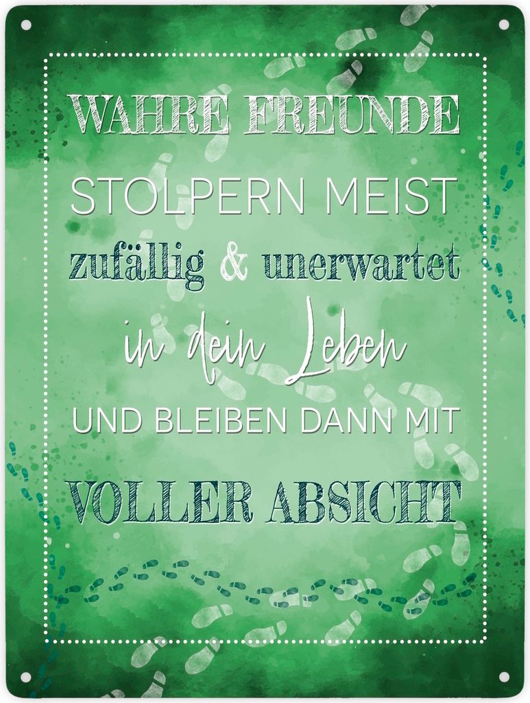 Wahre Freunde Metallschild XXL in 28x38 cm mit tollem Produktbild 