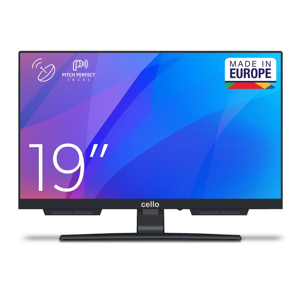 Cello 19 Zoll LED TV mit Triple‐Tuner, USB‐Recording, HDMI, Perfect‐Pitch‐Sound, VESA 75×75