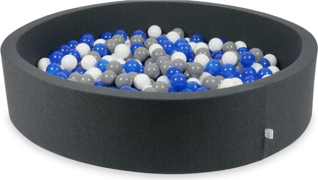 Dry Graphite Pool 130x30 mit 600 Bällen: blau, weiß, grau