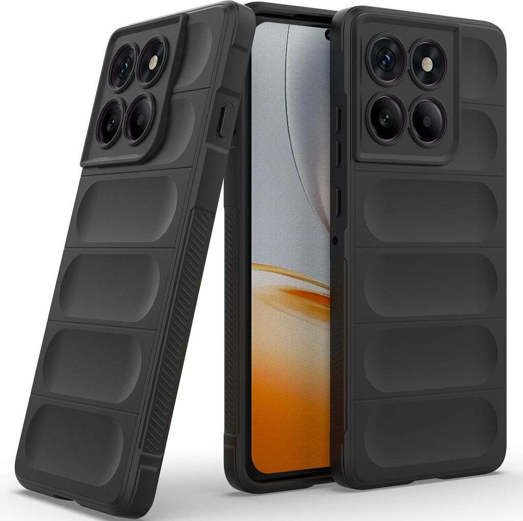 Handyhülle für Motorola Edge 60 Pro Weich TPU Silikon Stossfest Anti-rutsch Hülle Schwarz