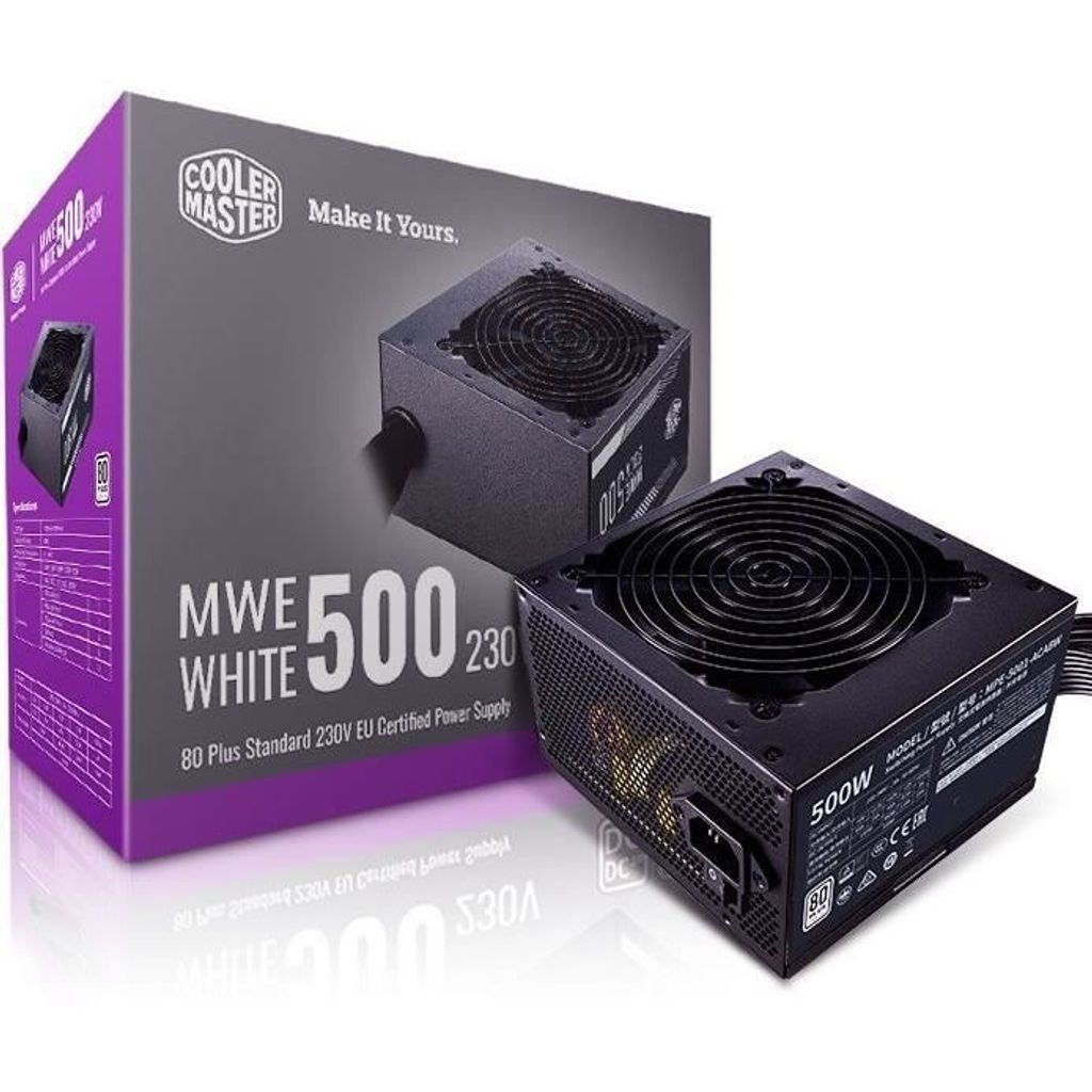 Cooler Master MWE 500 White 230V - V2 Netzteil 500 W 24-pin Produktbild 