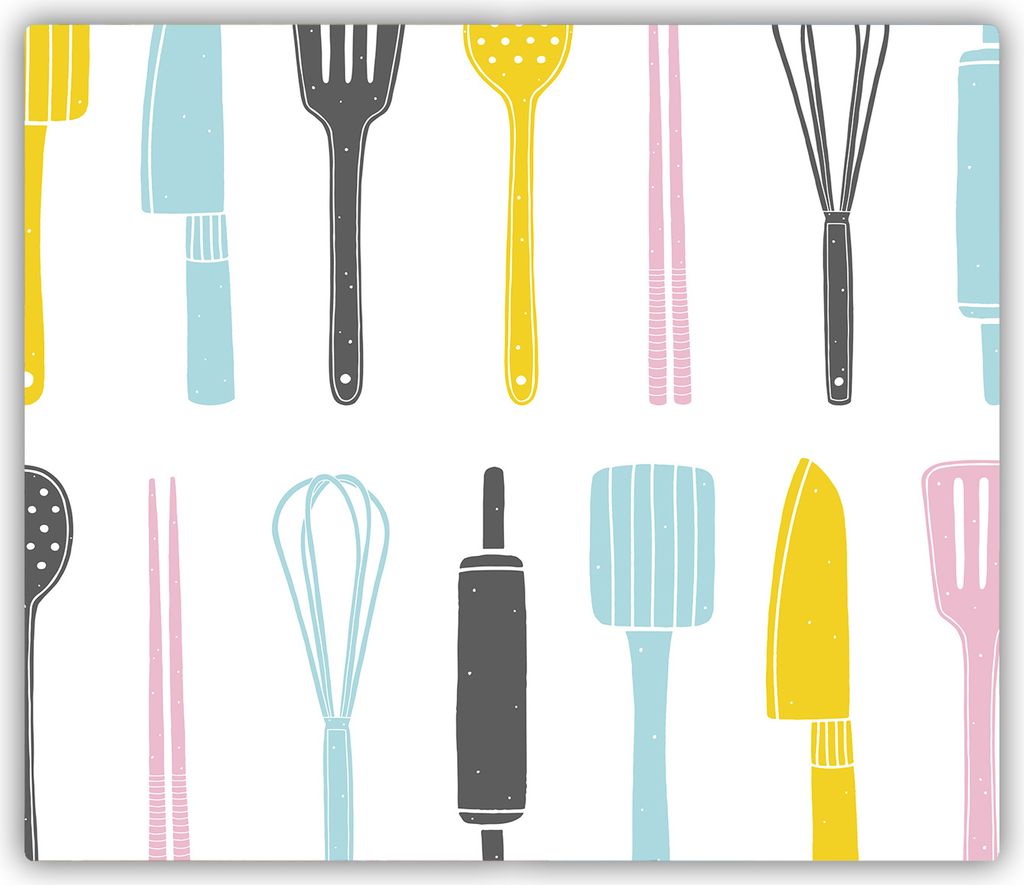 Tulup Glas Herdabdeckplatte Glaskeramikkochfeld-Abdeckung Spritzschutz Glasabdeckplatte Kochplattenabdeckung und Schneidebrett - Einteilig - 60x52 ...