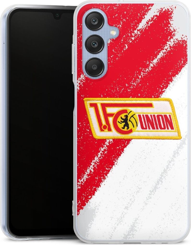DeinDesign Handyhülle für Samsung Galaxy A25 5G Silikon Hülle Case Smartphone Schutzhülle 1. FC Union Berlin Logo Offizielles Lizenzprodukt