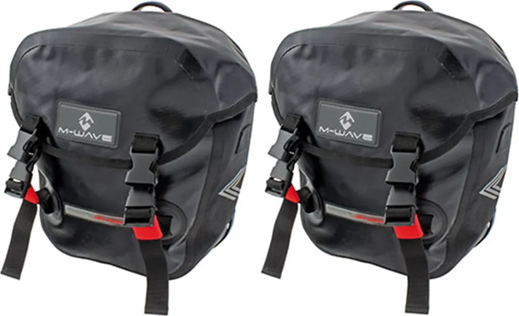 Sacoches de vélo étanches MANITOBA 2x12,5L avec bandes réfléchissantes