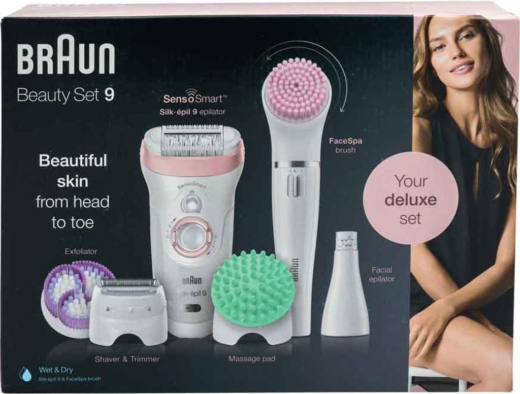 Silk-épil 9-995 SensoSmart Beauty Set 9 (weiß/roségold) Produktbild 