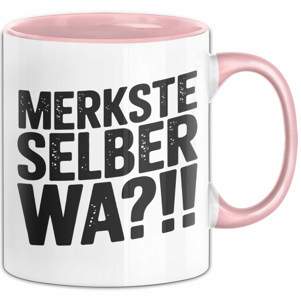 Deutschland Berlin Tasse Geschenk Lustige Geschenkidee Spruch Merkste Selber Wa (Rosa)