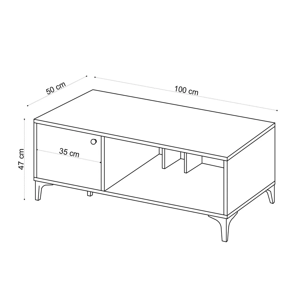 Table basse de salon aspect chêne Skye Decor Rigo pour intérieur chic