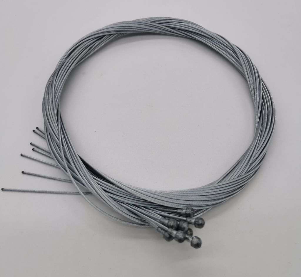 Cyclus 10 x Bremszüge Rennrad 2200 mm 1,5 mm Birnennippel Race Bowdenzug Bremseil Bowdenzug