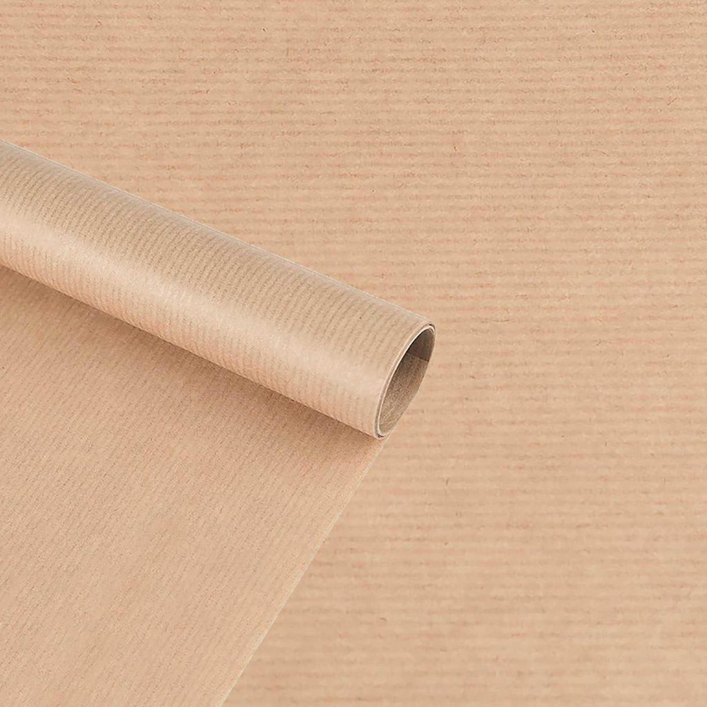 1 Rolle Geschenkpapier gestreift natur Dekopapier Verpackungspapier